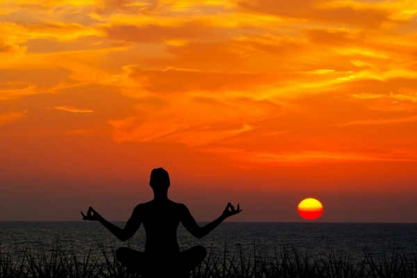 Meditación al atardecer